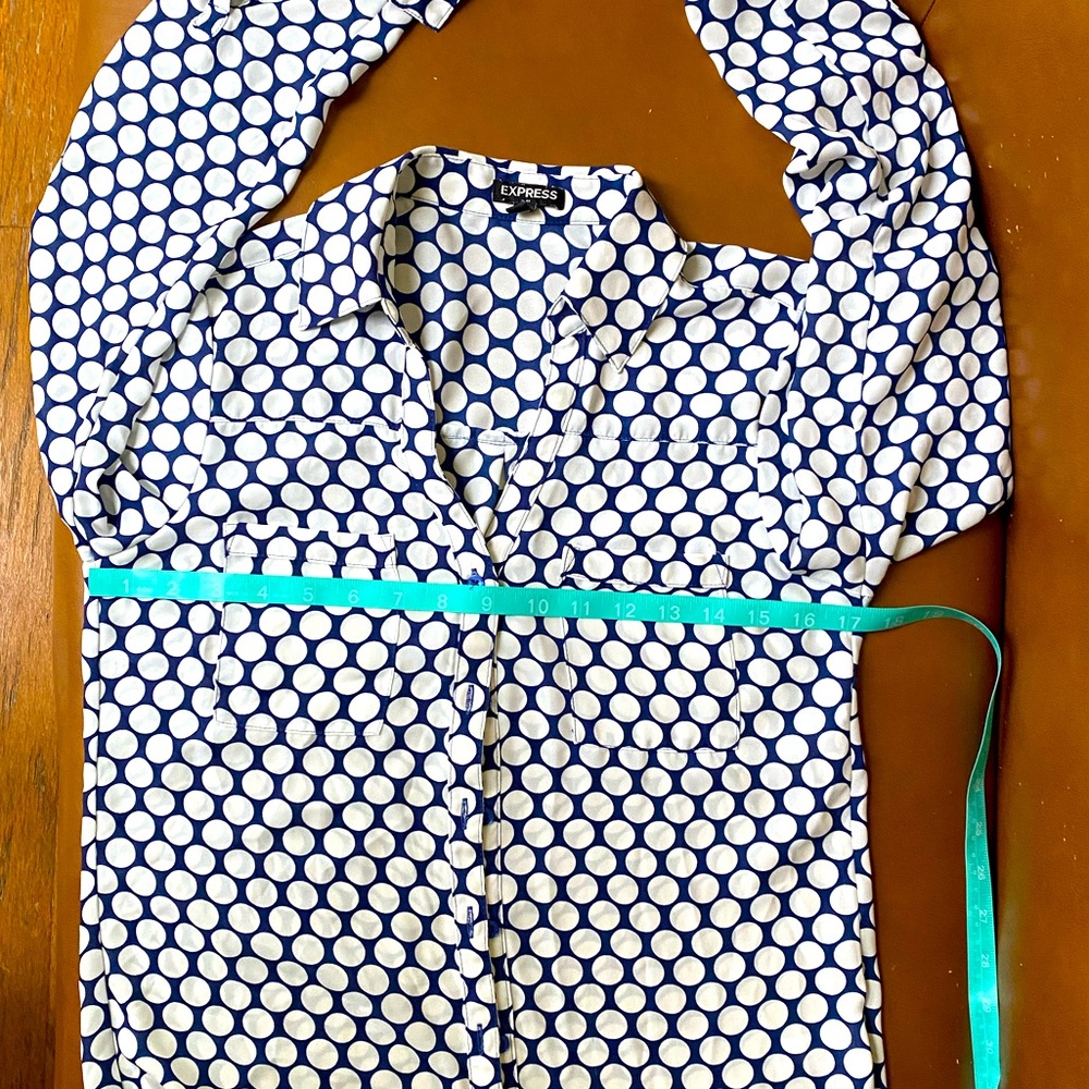 Express Blouse Excellent Condition-Small. Navy Bl… - image 4